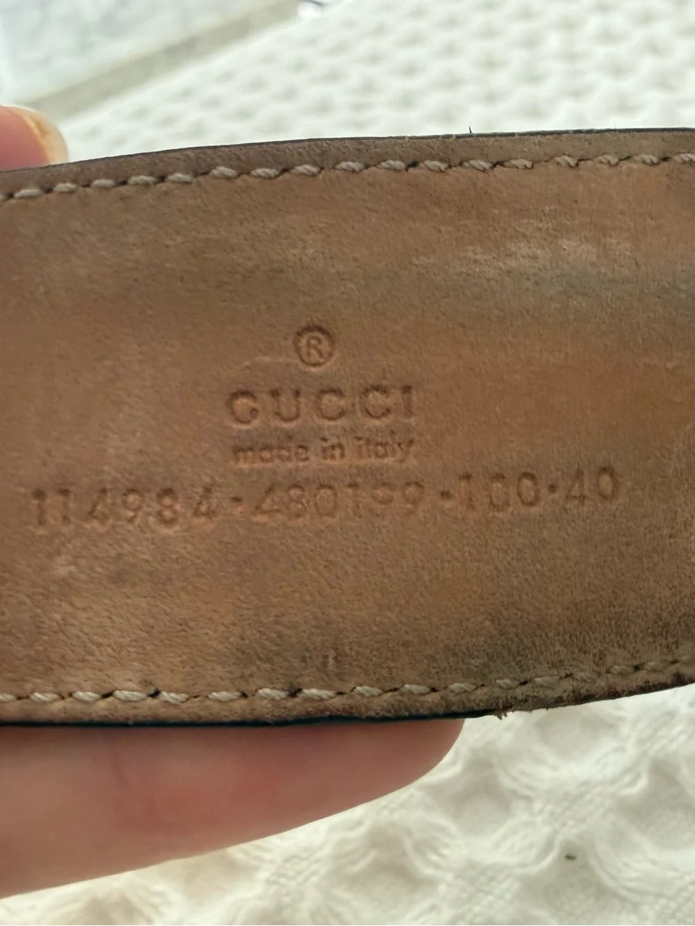 Gucci Green and Red Web Stripe Leather Belt with Silver GG Buckle